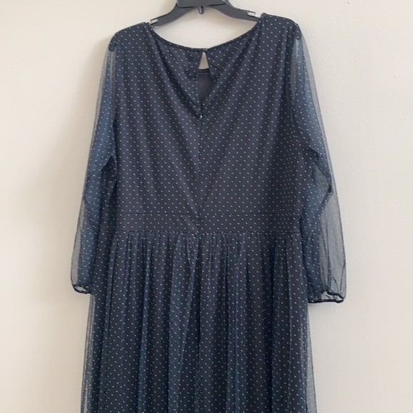 Candalite Women's Maxi Navy Silver Dress Size 3X - Picture 6 of 10